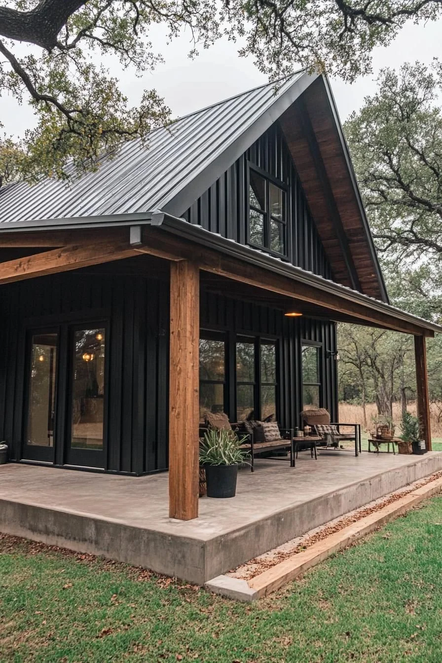 Charcoal Gray Cabin Barndominium