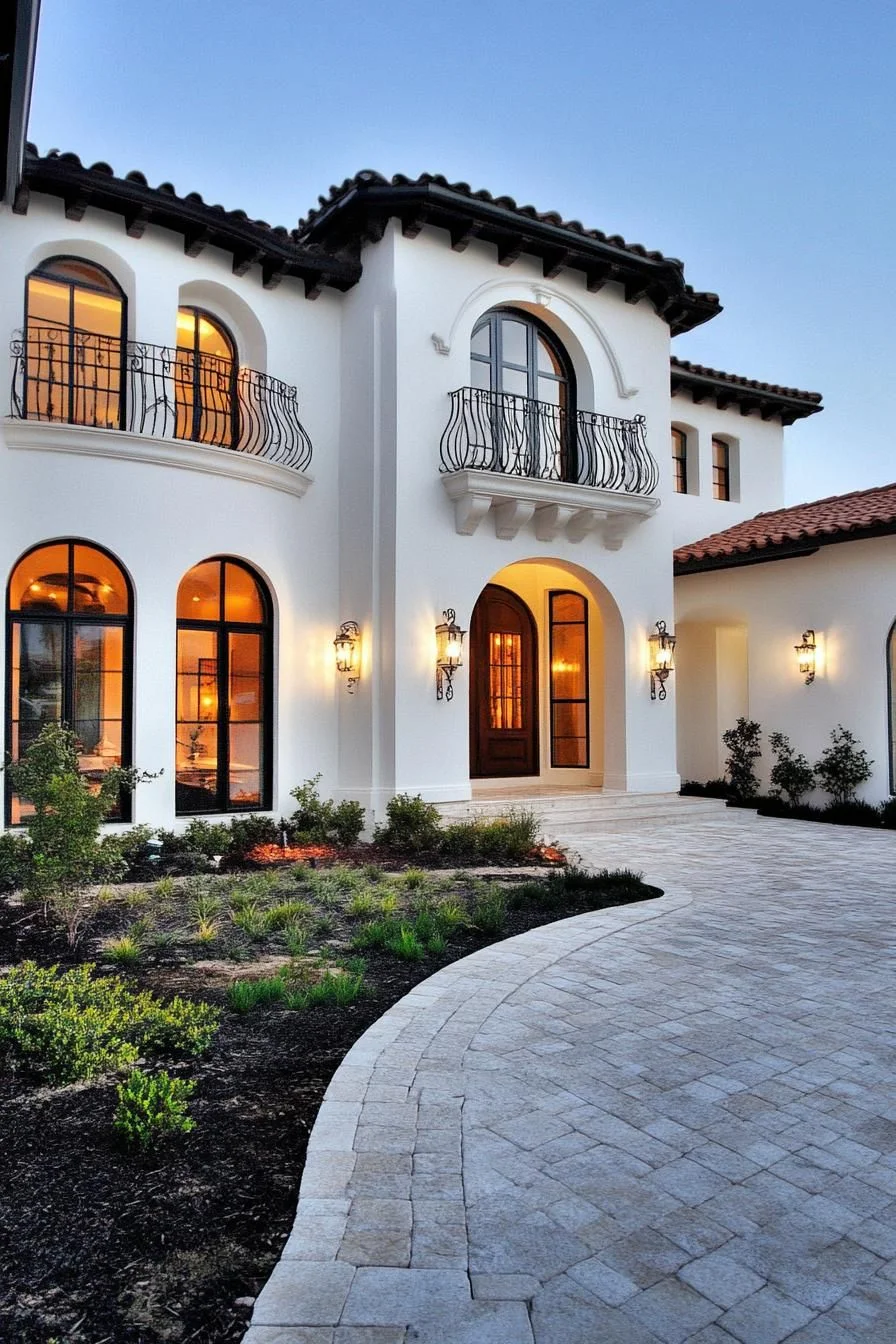A Courtyard Shaped by Gentle Curves