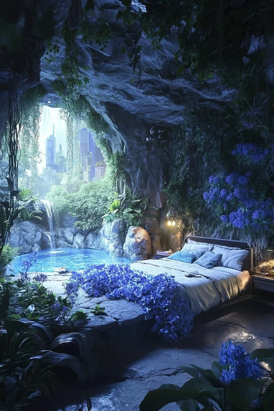 Bedroom Built Into Nature's Embrace
