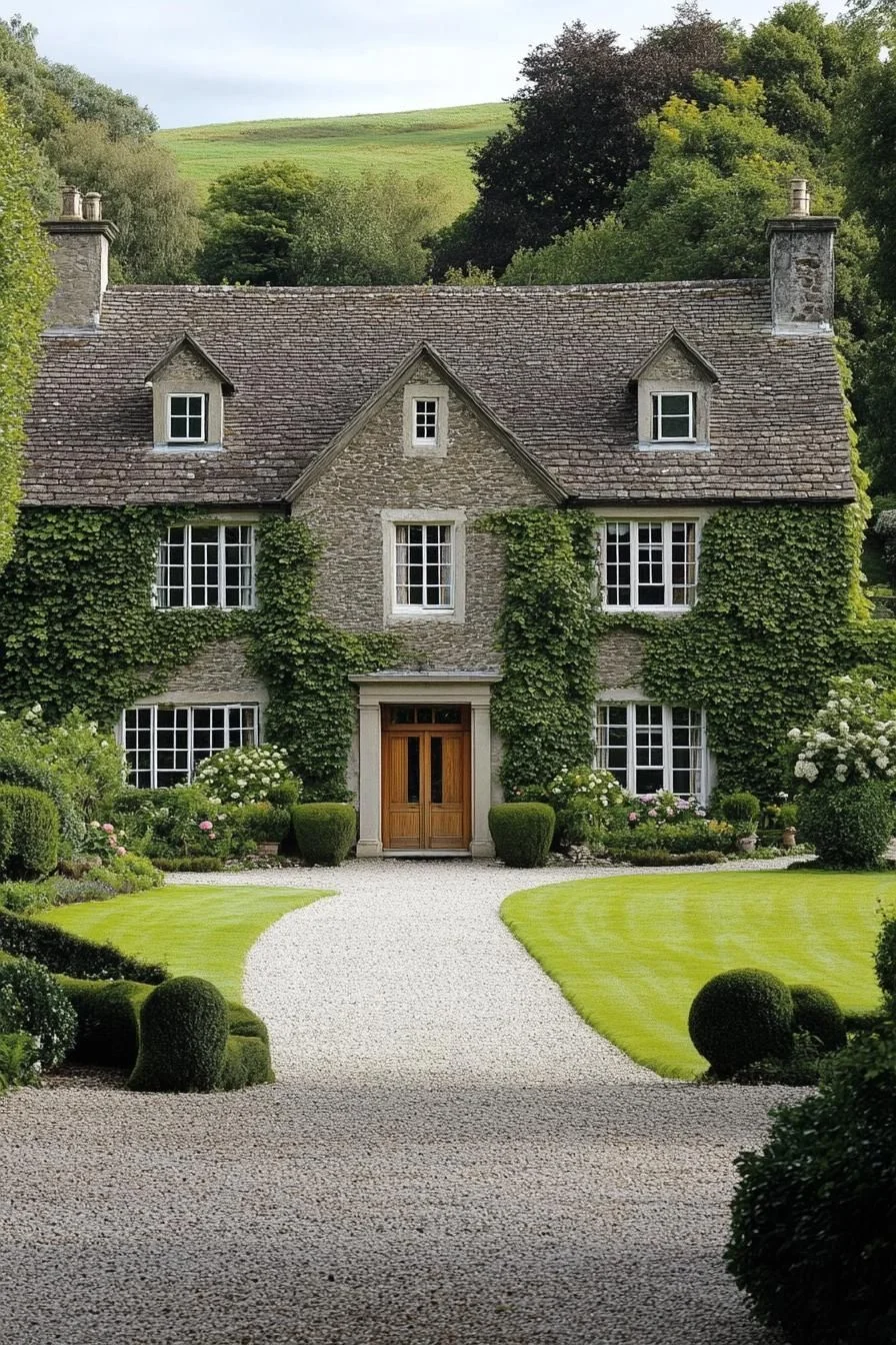 A Lush Stone House Hugged by Ivy