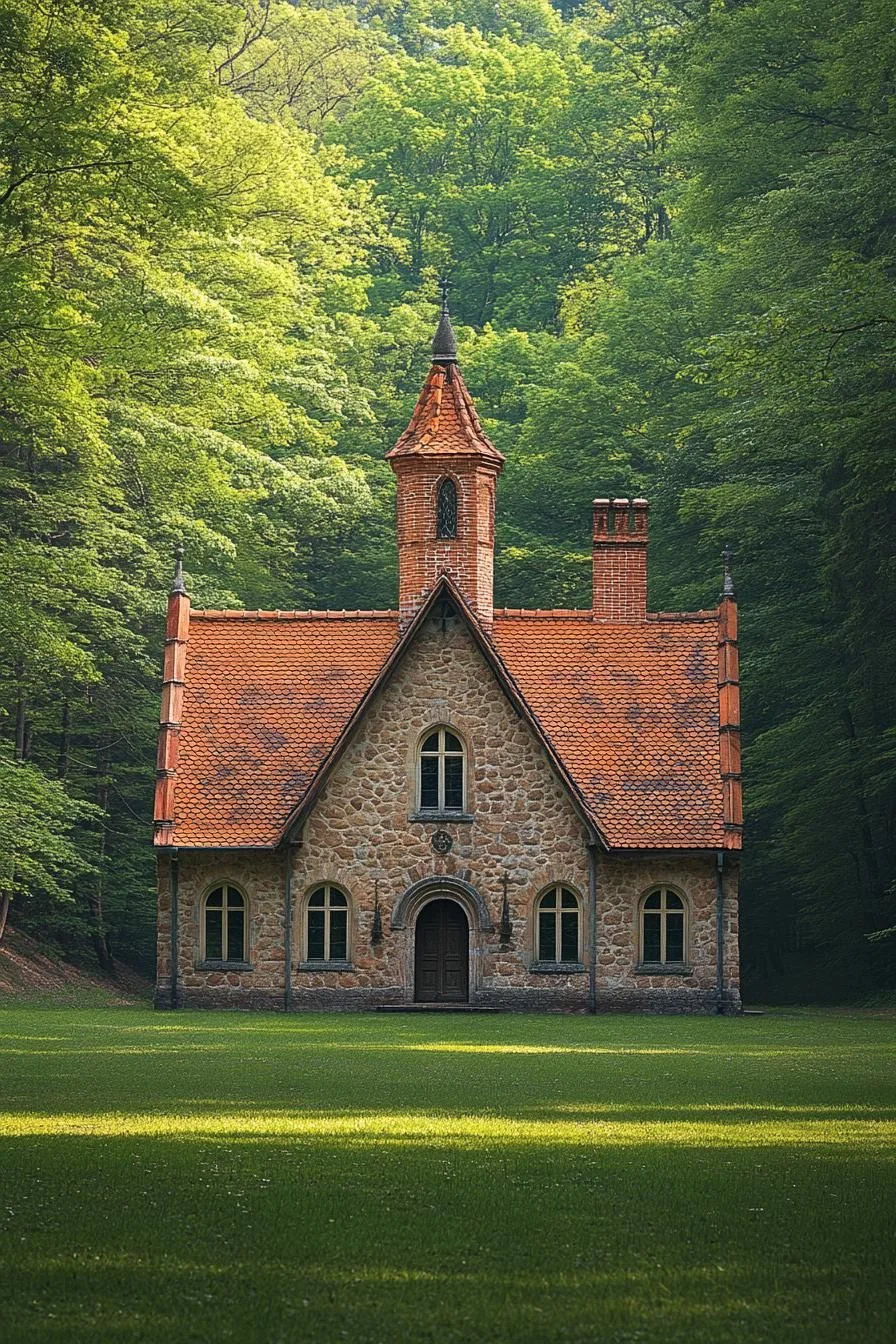 A Reverie Beneath a Rustic Red Roof