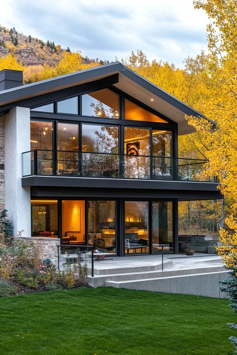 Gabled Glass Mountain Retreat