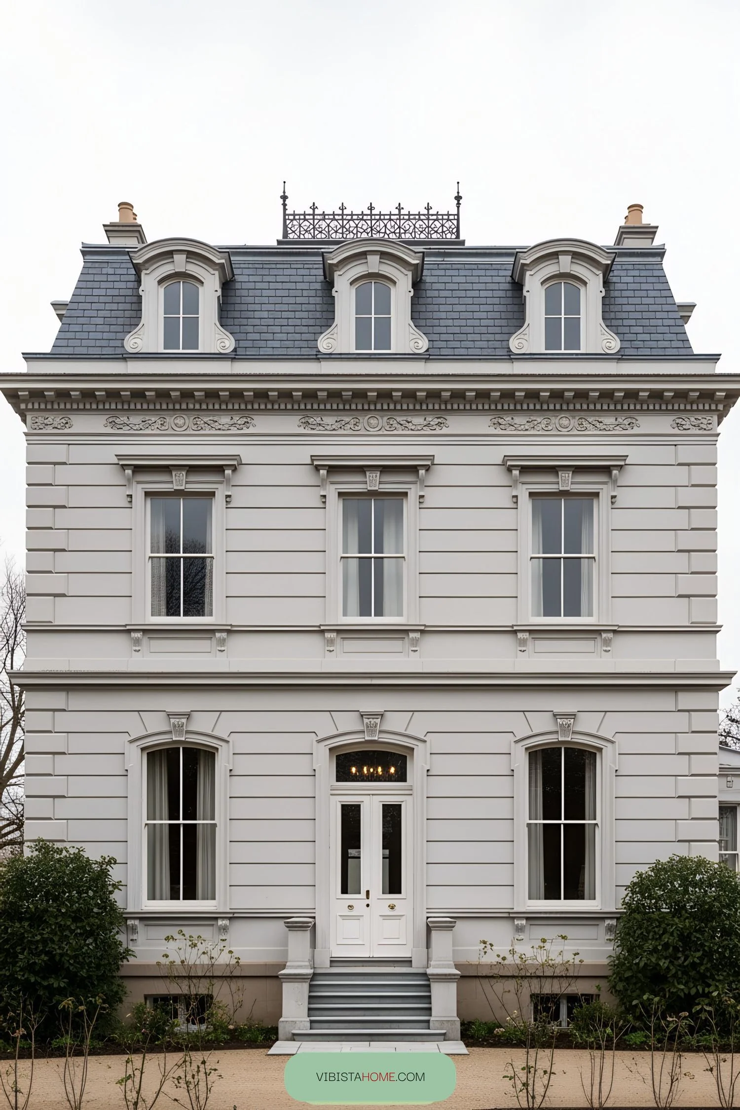 A White Facade With Victorian Elegance