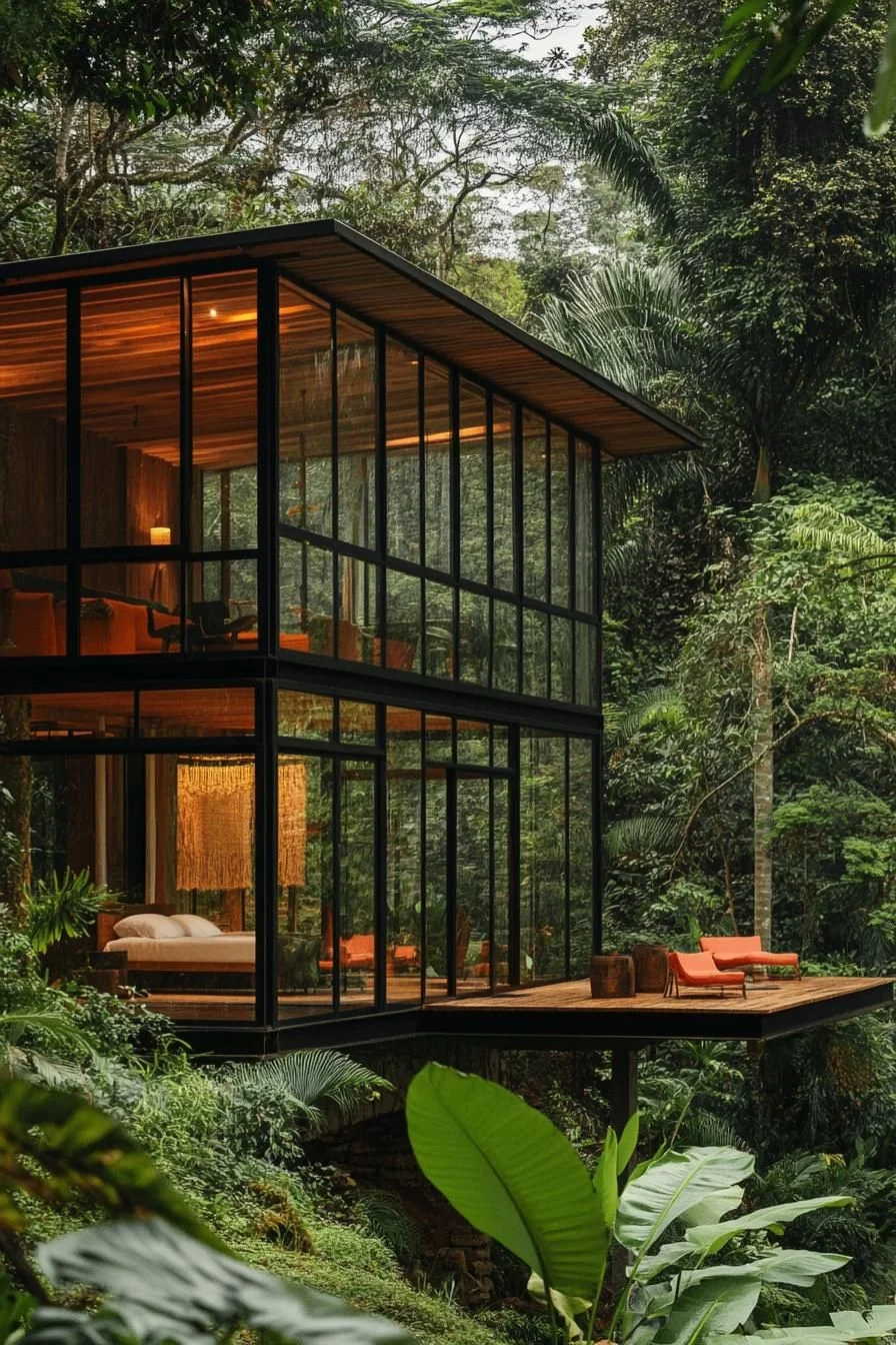 Glass-Walled Timber Cabin Escape
