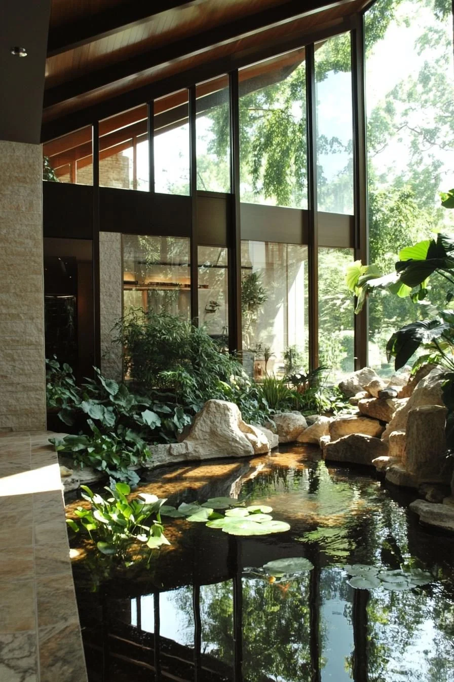 Indoor Eden: A Peaceful Water Retreat