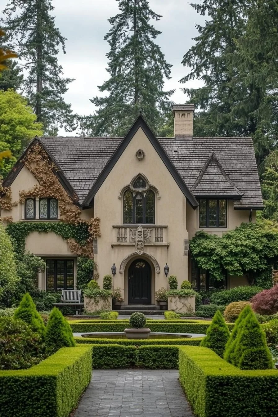 A Tudor Cottage Set Among Leafy Trees