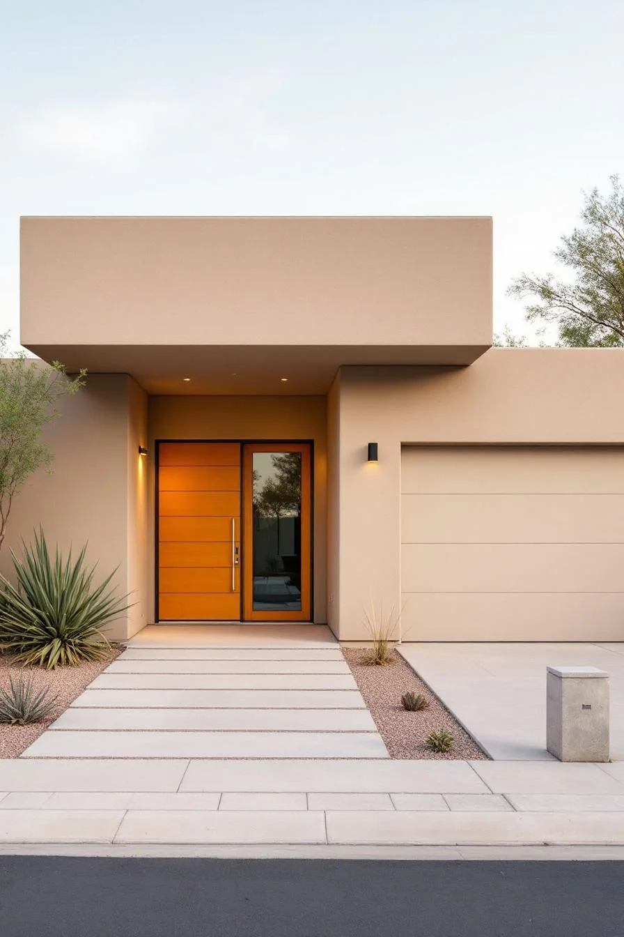 A Modern Cube-Shaped Desert Entryway