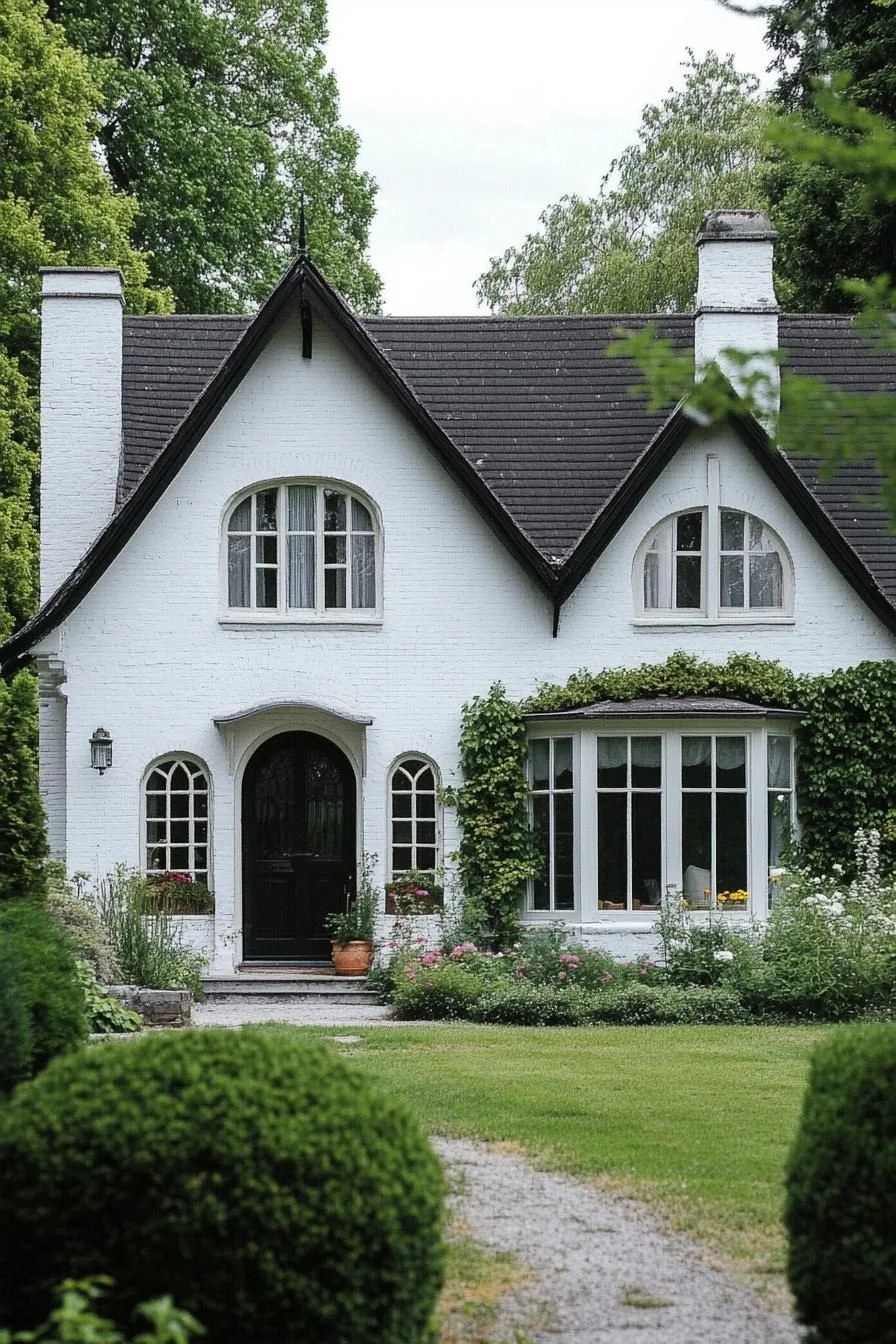 Ivy-Covered Charming Cottage Facade