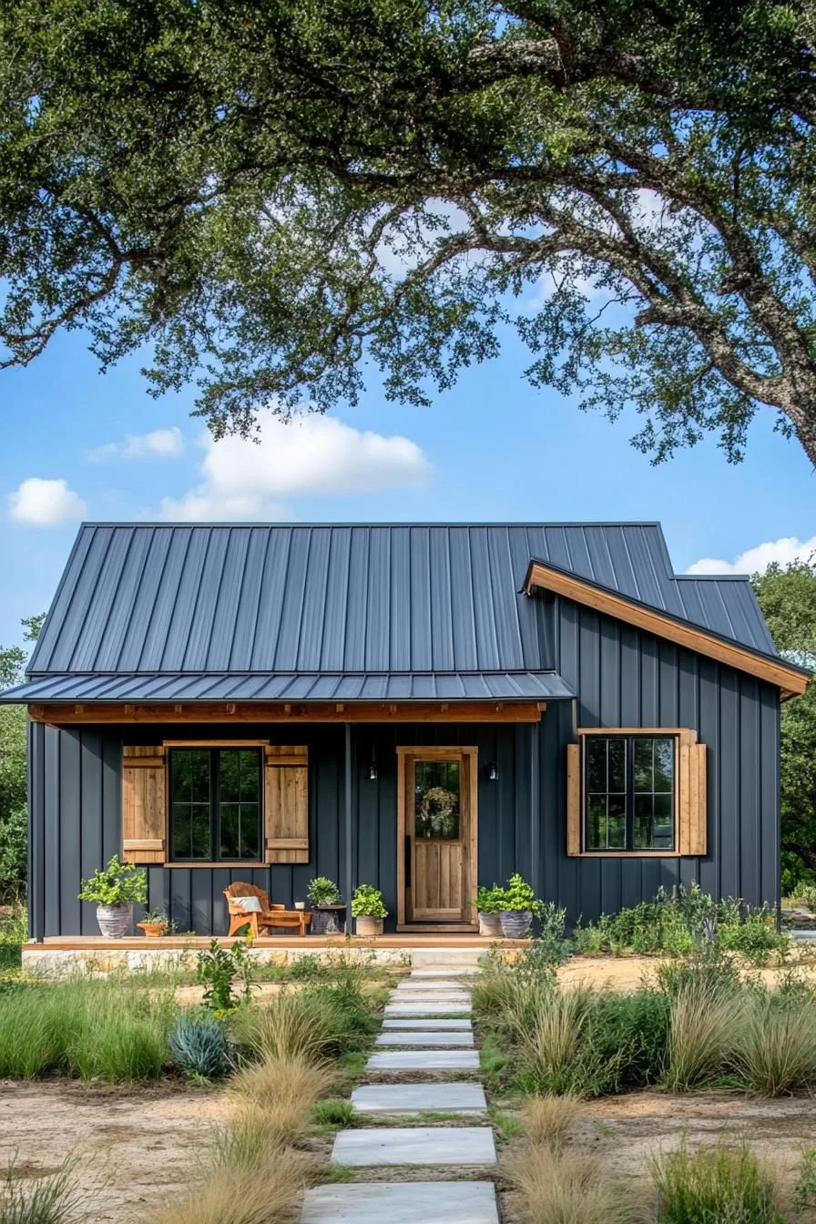 Sunlit Metal Alloy Homestead