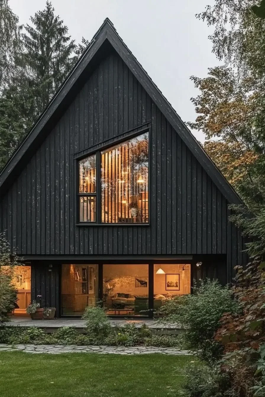 Black Barn House Amid Green Views