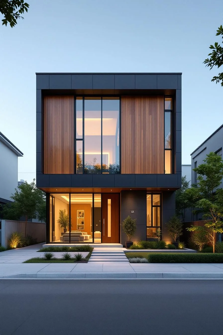 Simple Design With a Wood Feature