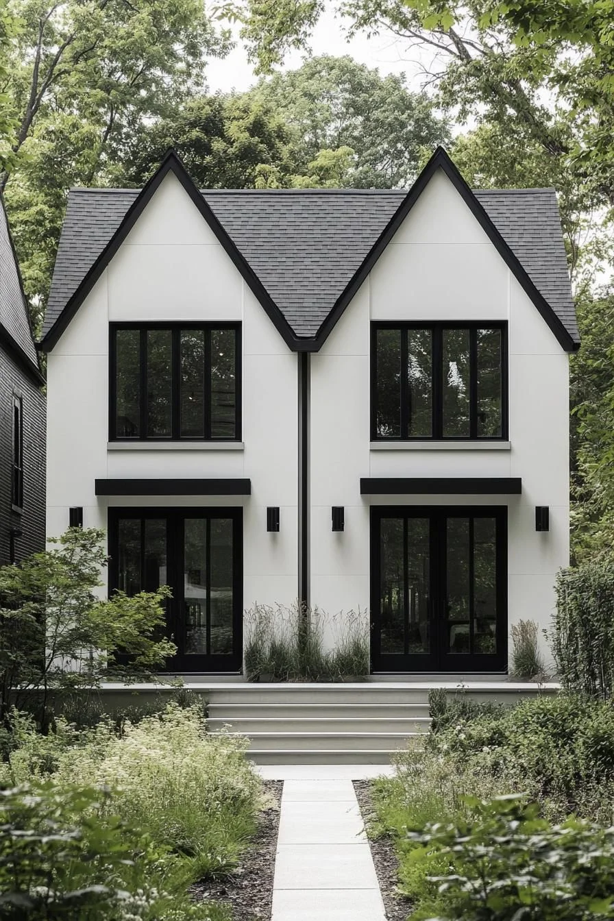 Twin Gable Duplex Neighbors