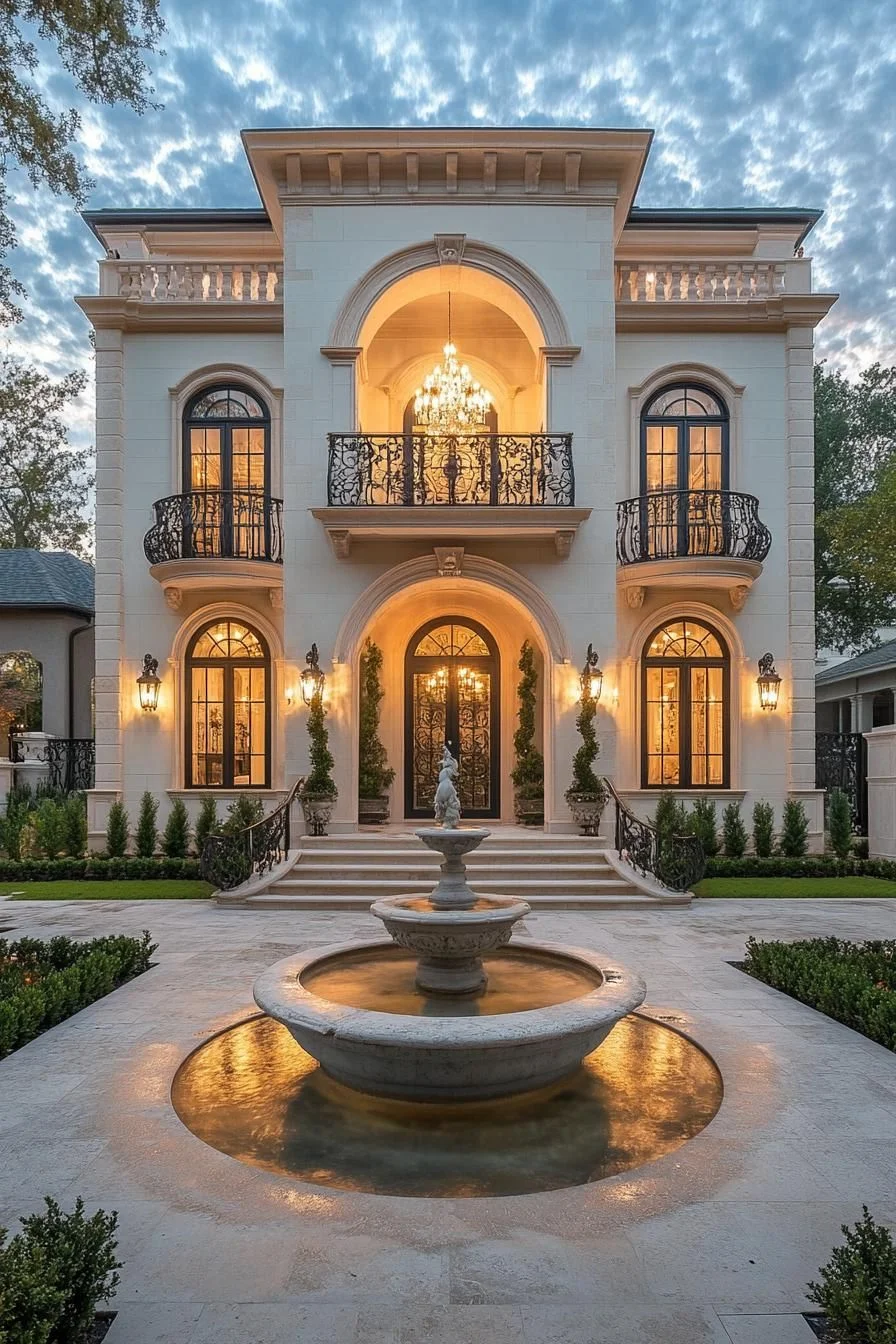 Fountain Feature Home Design