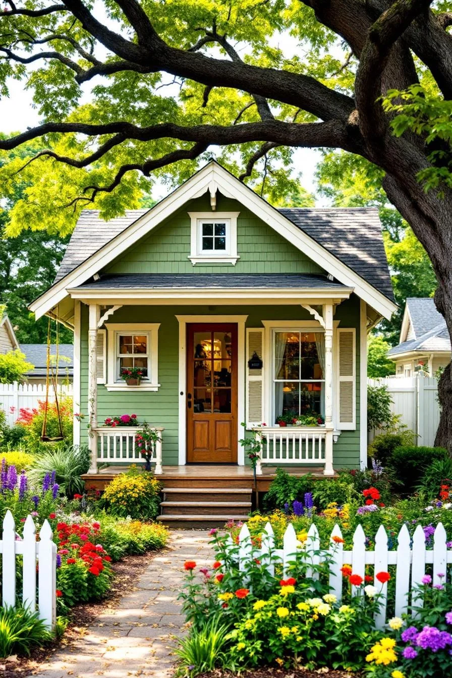 Green Cottage Beneath the Oak