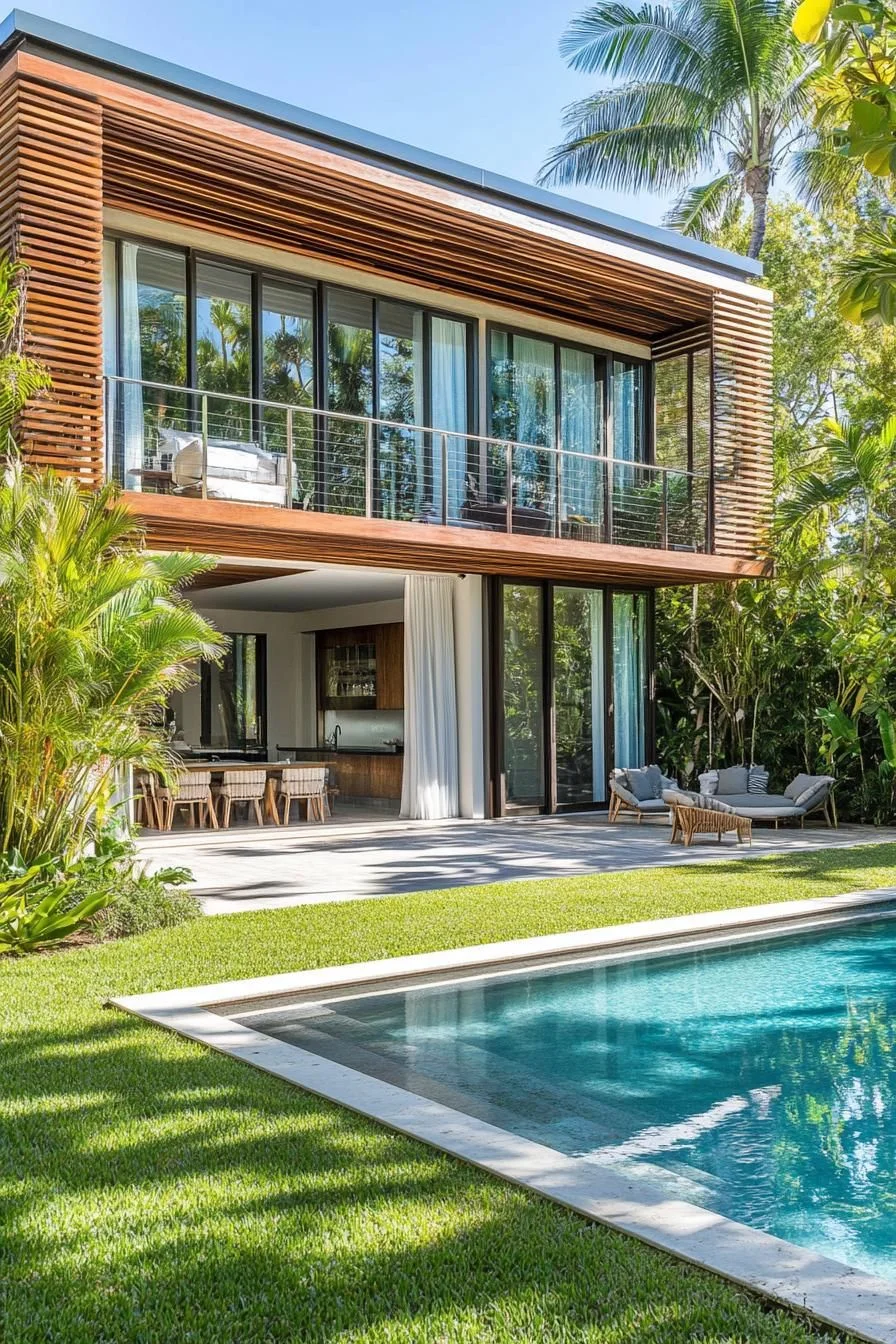 A Modern Home With Green Accents