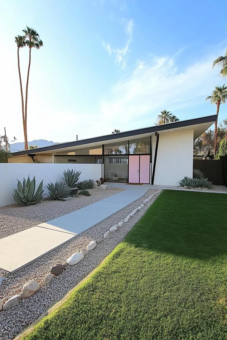 A Pink Doorway Into Palm Springs Charm