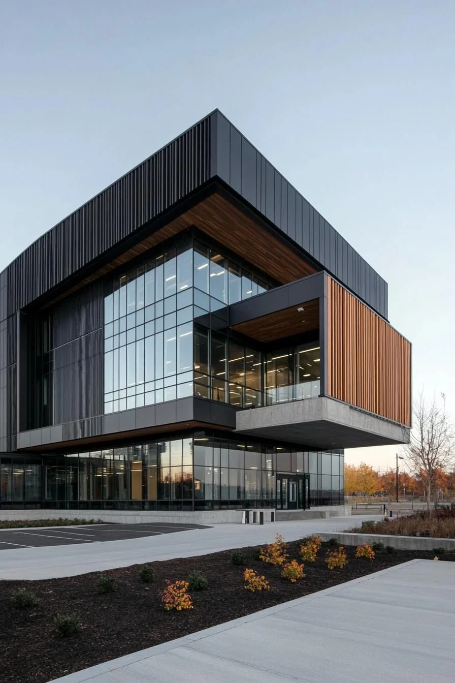 Bold Boxy Facade Design