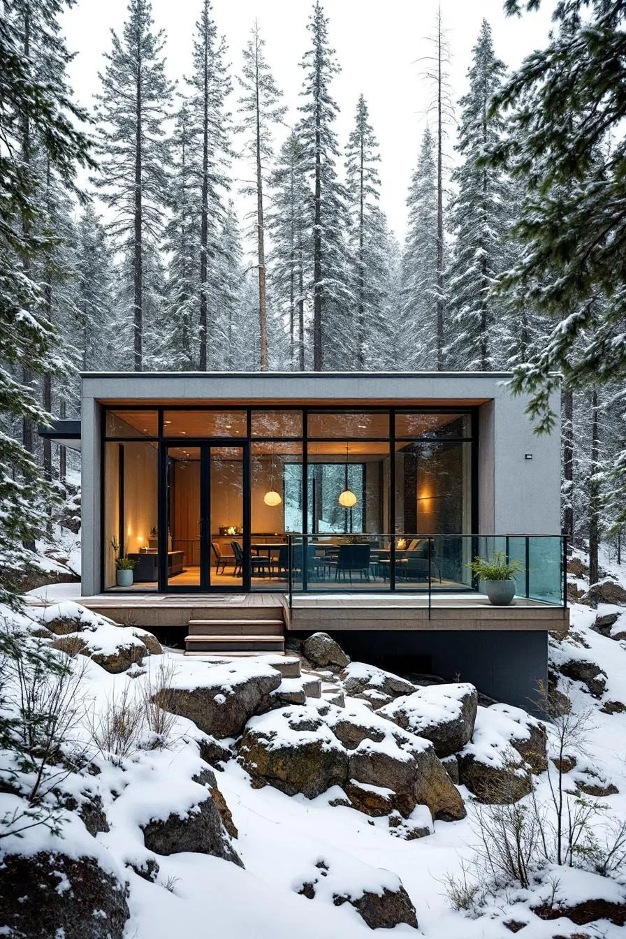 Boxy Cabin Tucked in the Timberland