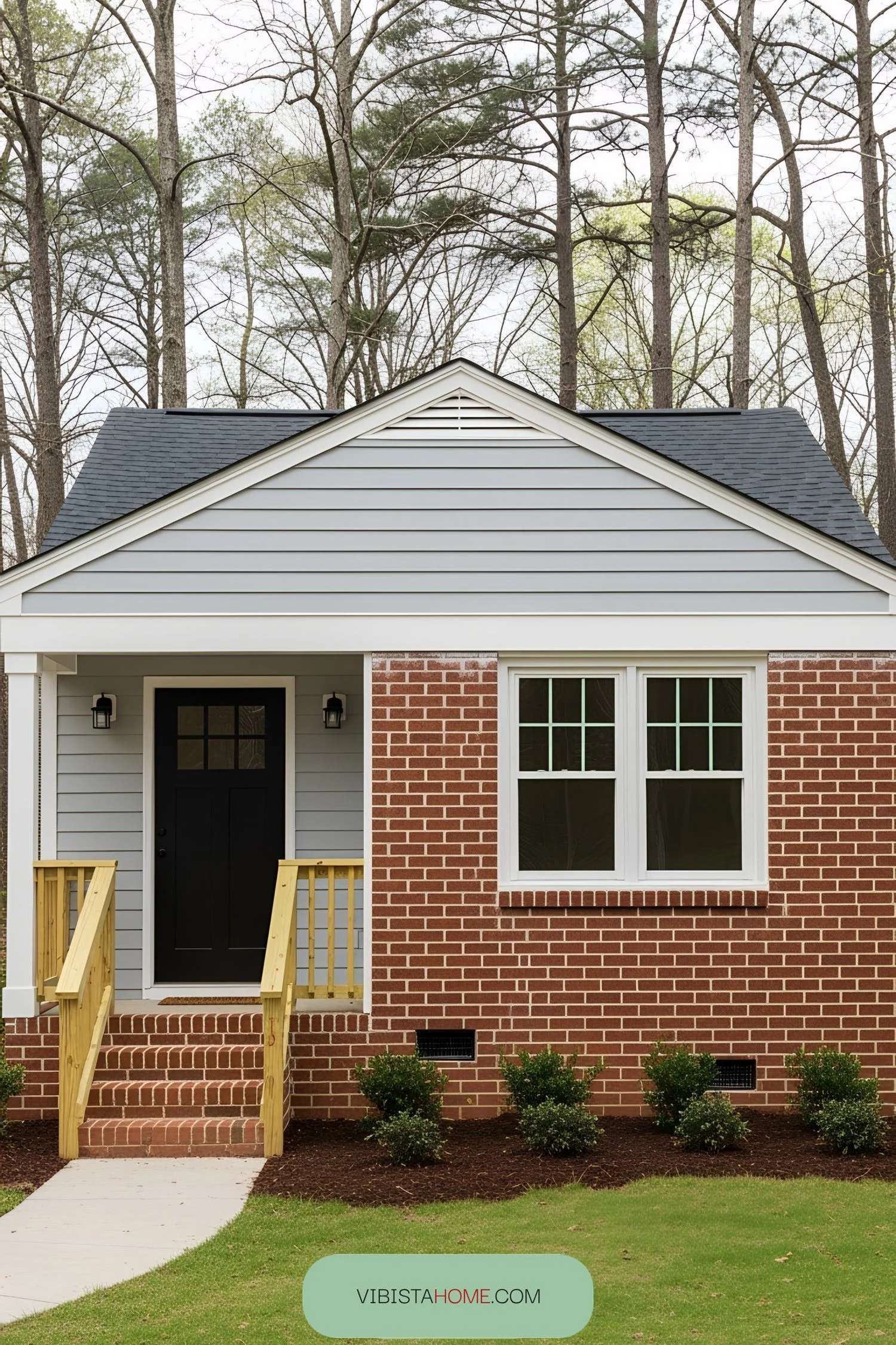 A Cottage Split Between Brick and Wood