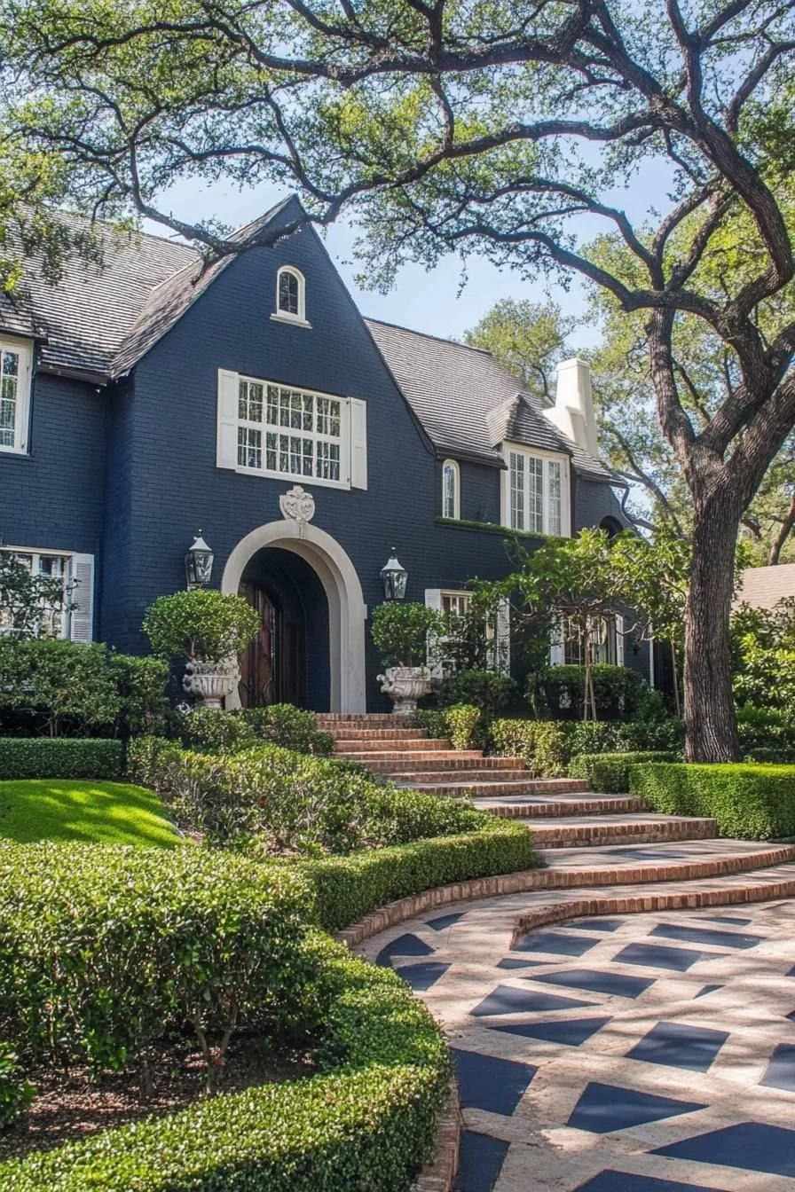 A Green-Toned Gothic House With Dark Accents
