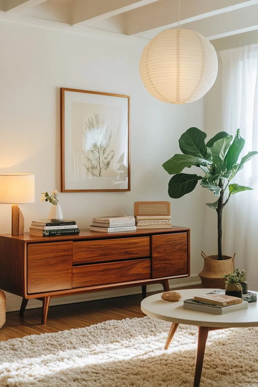 Calm Mid-Century Living Room Balance
