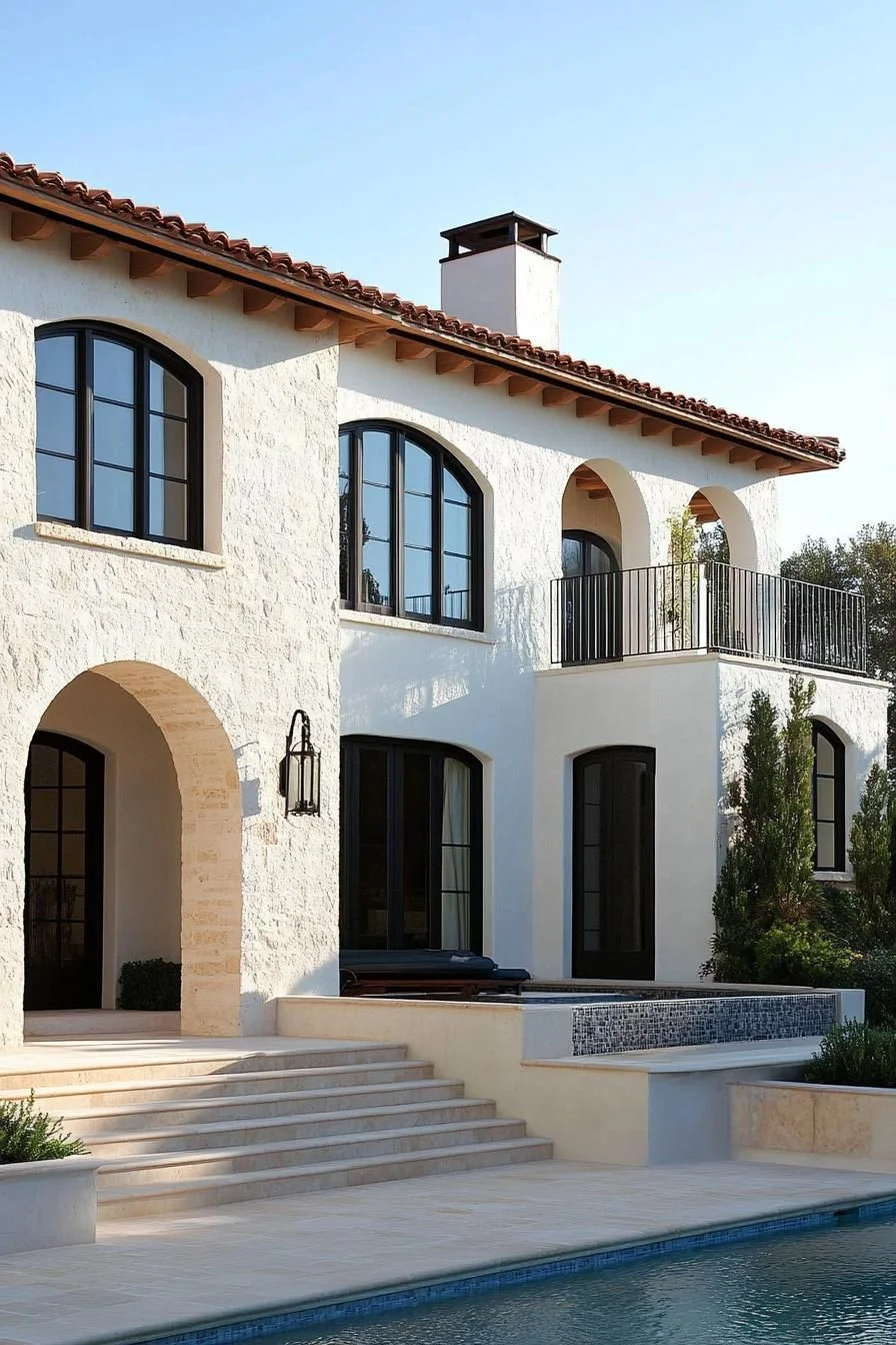 A Calm Spanish-Style Home by the Sea