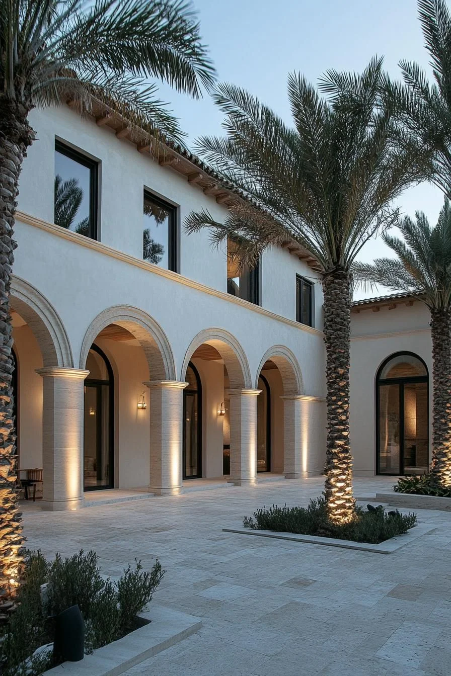 Modern Elegance Framed by Grand Arches