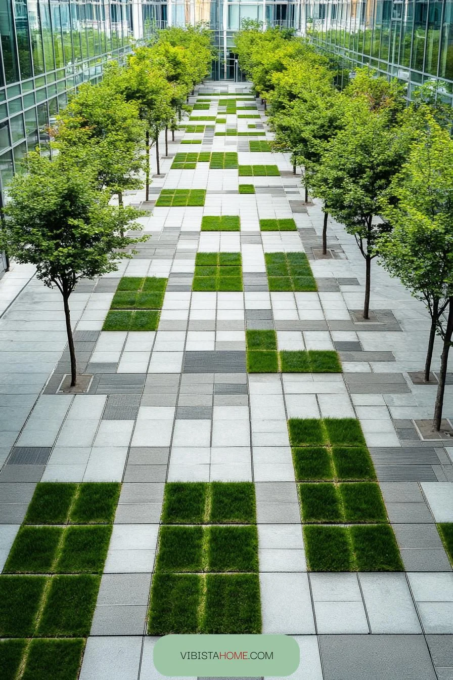 Green Tetris Courtyard Design