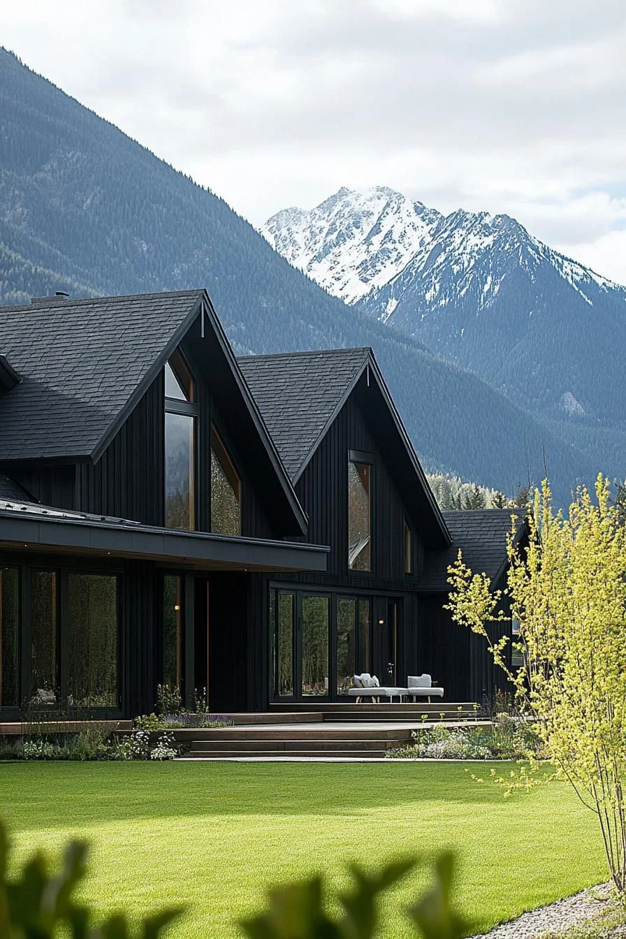 Scandinavian Modern House with Mountain Views