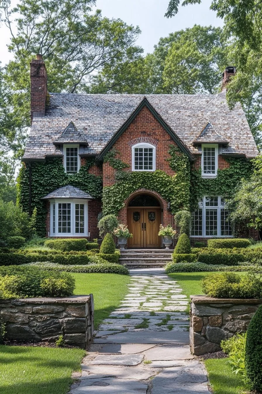 A Brick Cottage Wrapped in Ivy