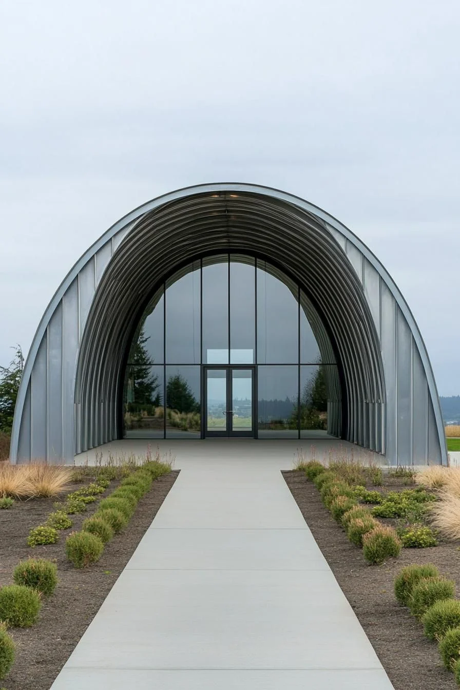 A Curved Metal Marvel in the Landscape