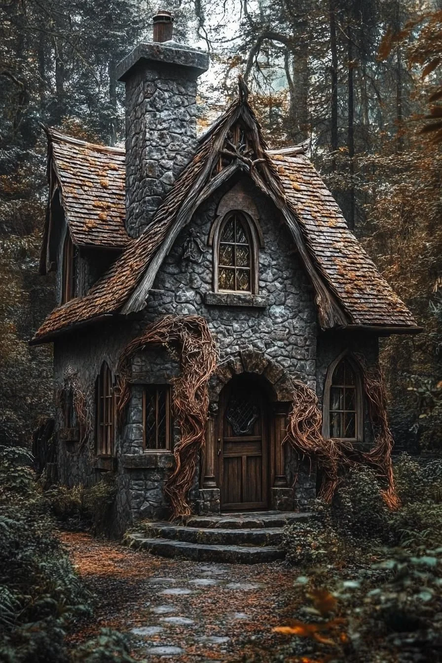 A Stone Cottage Hidden Among the Trees