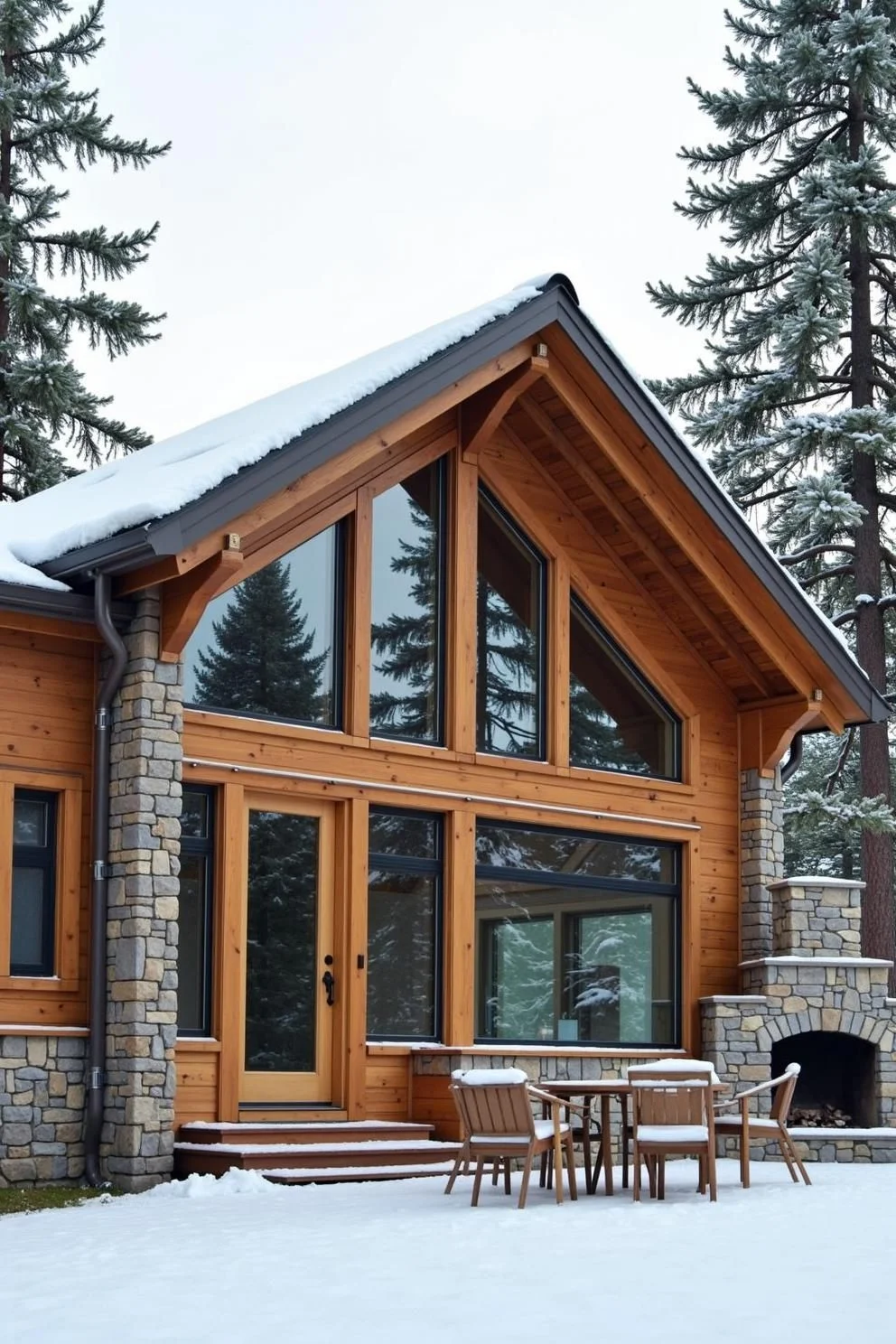A Timbered Cabin on the Frosty Edge