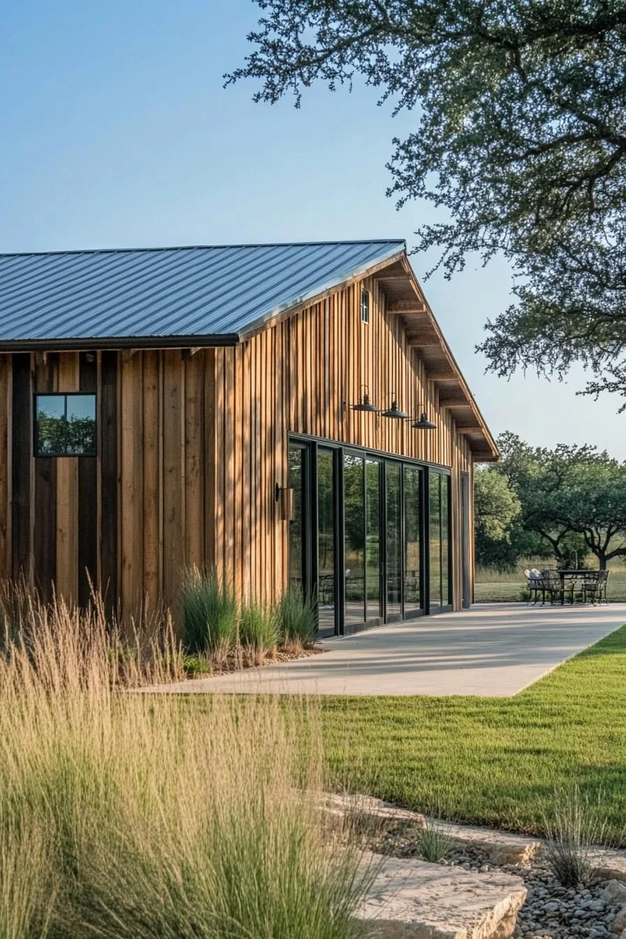 A Wooden Barndominium With a Modern Twist