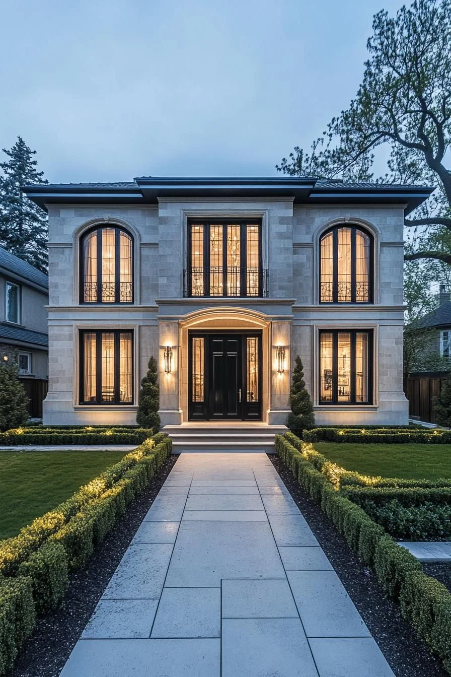 A Nighttime Facade Full of Character