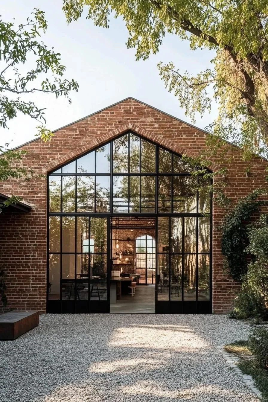 A Rustic Brick House Among The Trees