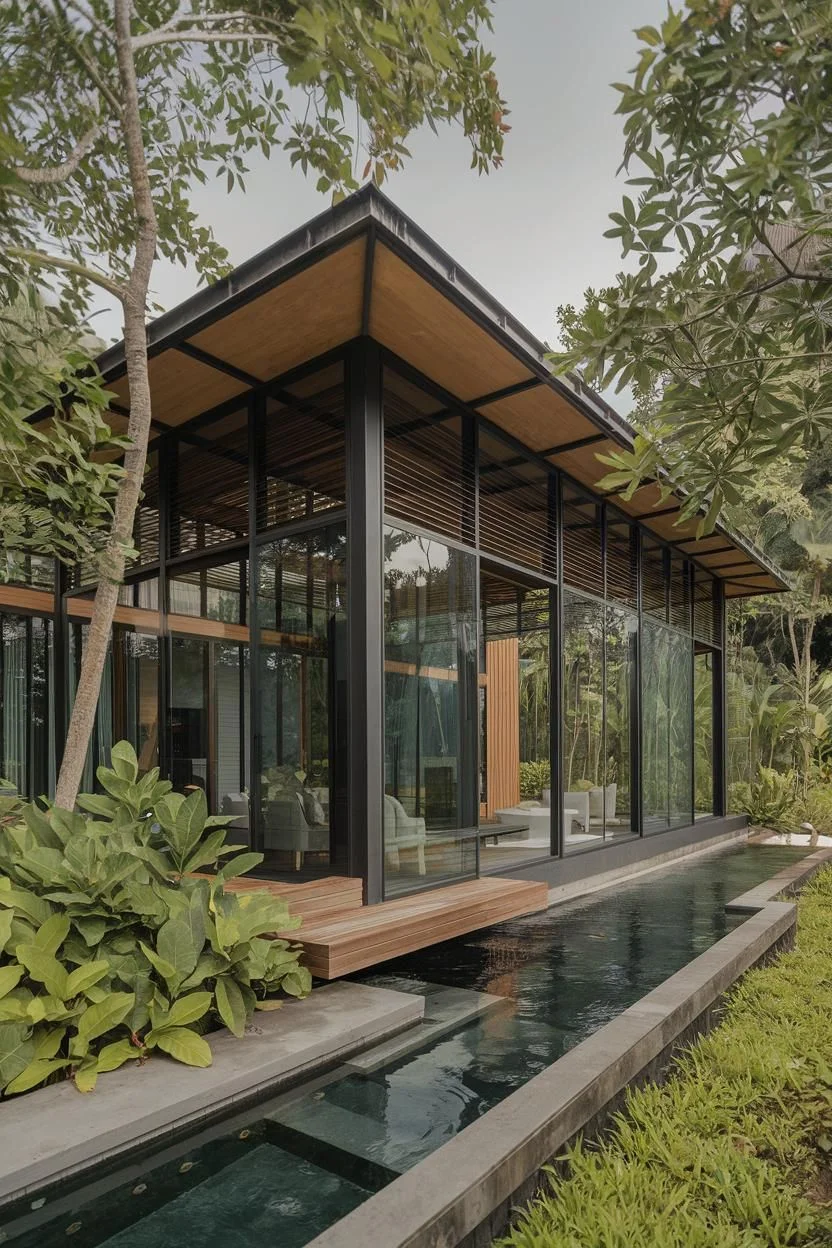 A Tranquil Temple in the Glass Forest