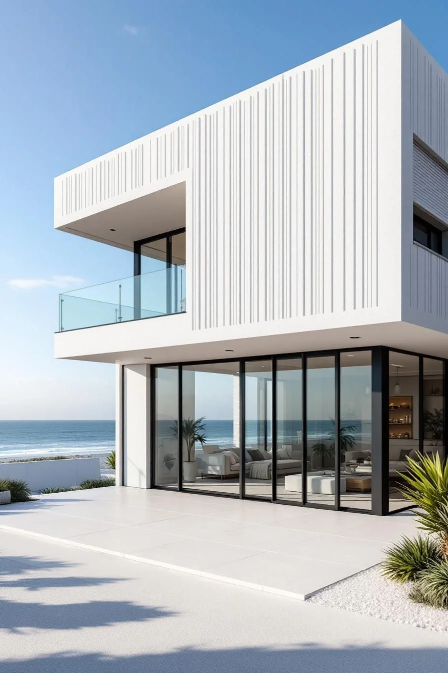 A Glass-Walled Home by the Ocean