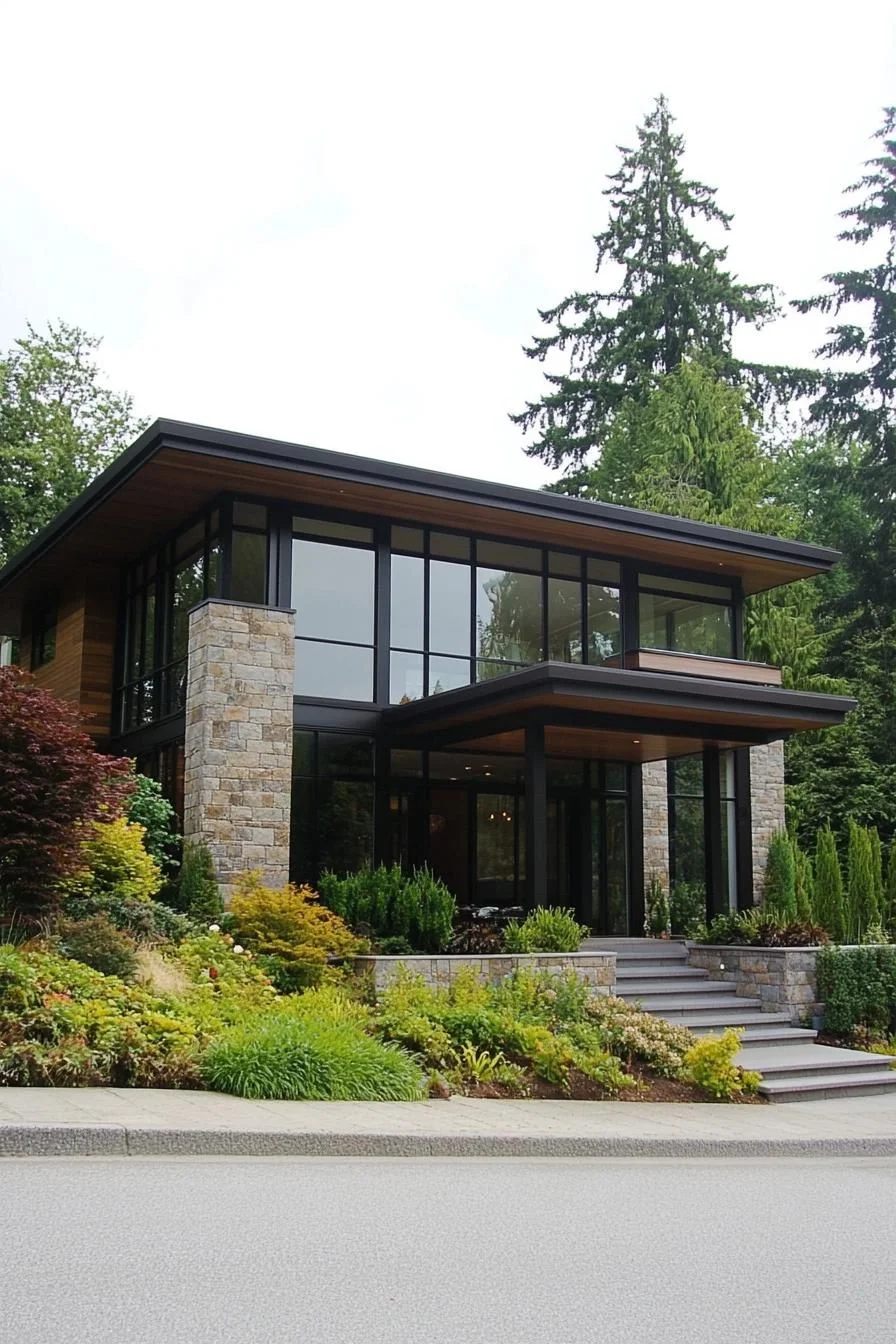 A Glass-Crowned Hideaway in the Forest