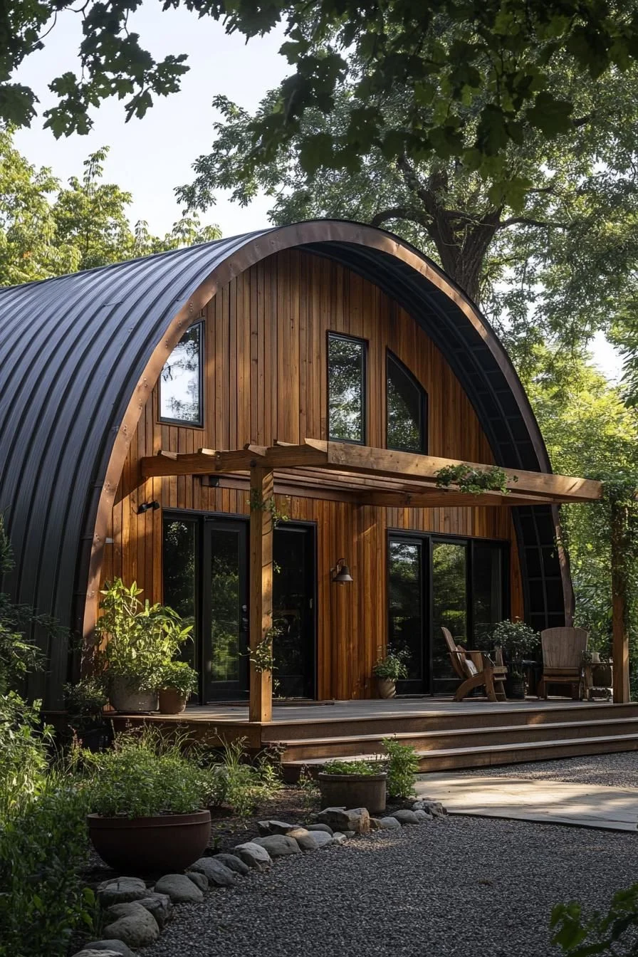 A Quaint Curved Quonset Set in Nature