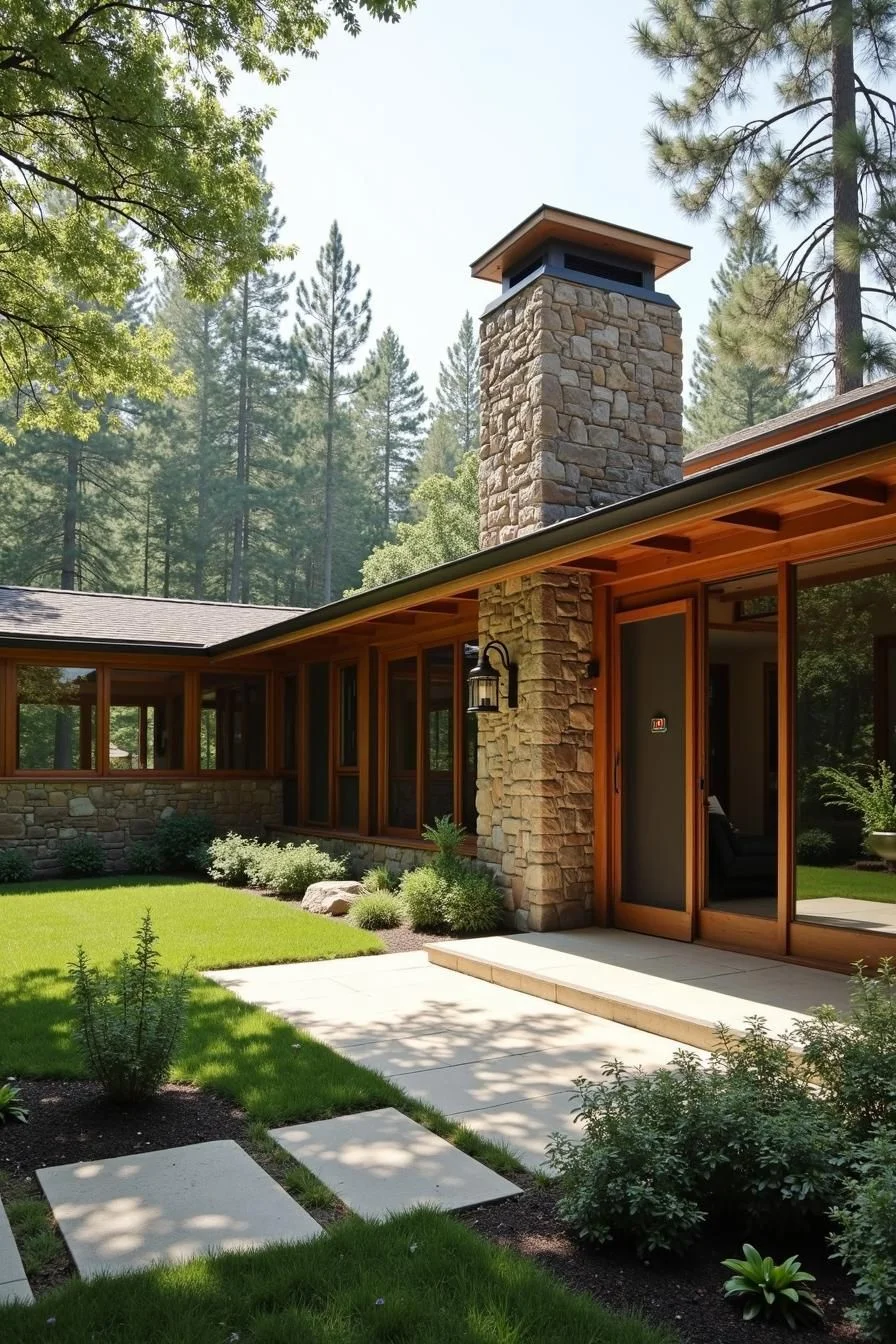 Stone and Timber Meet in Ranch Style