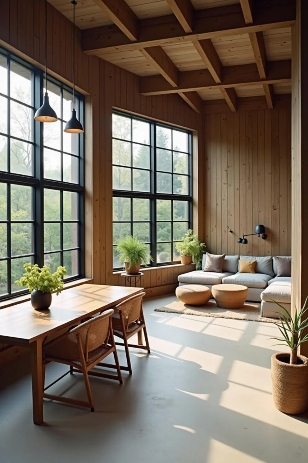 Cozy Woodland-Inspired Loft Design