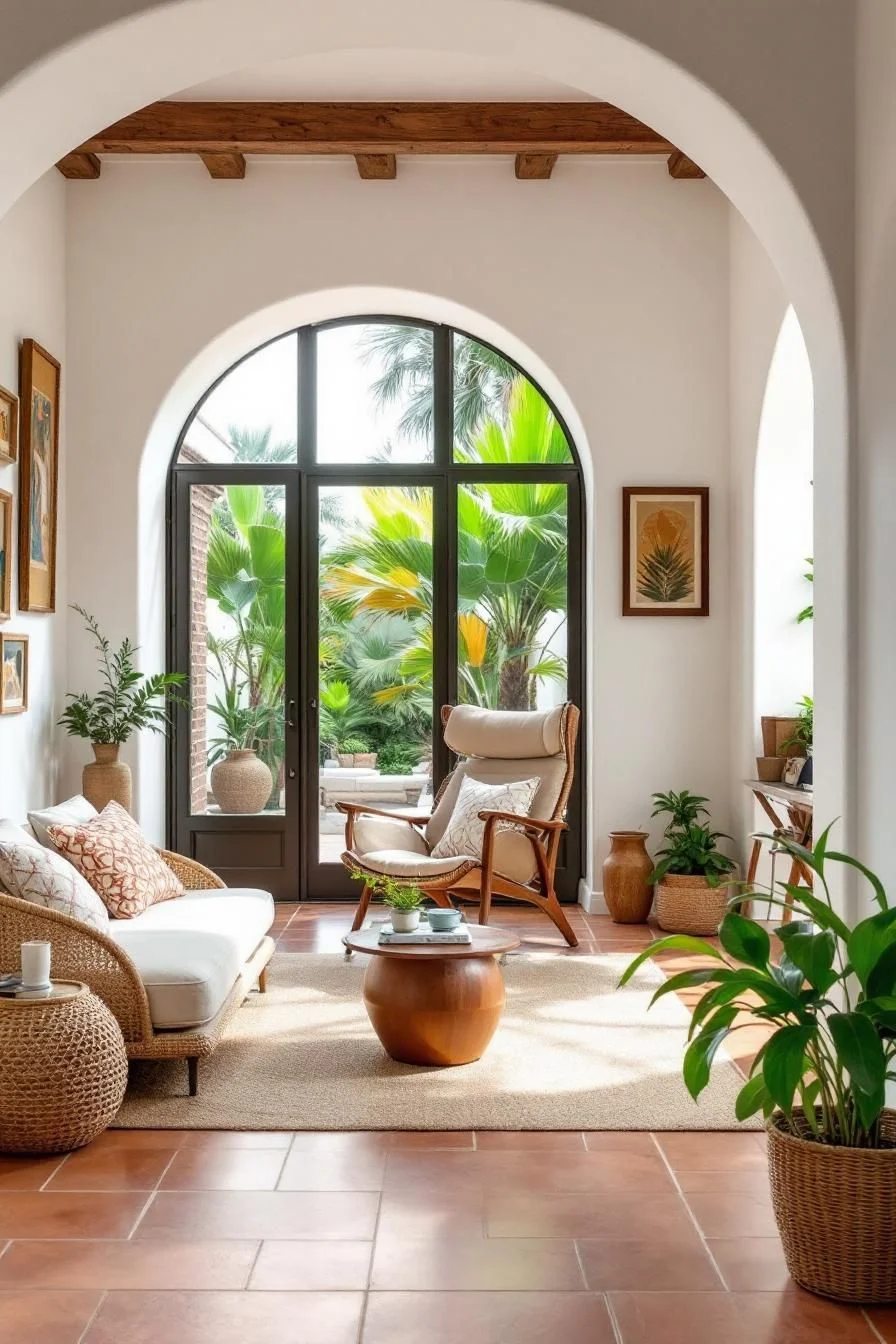 A Tropical-Inspired Spanish Sunroom