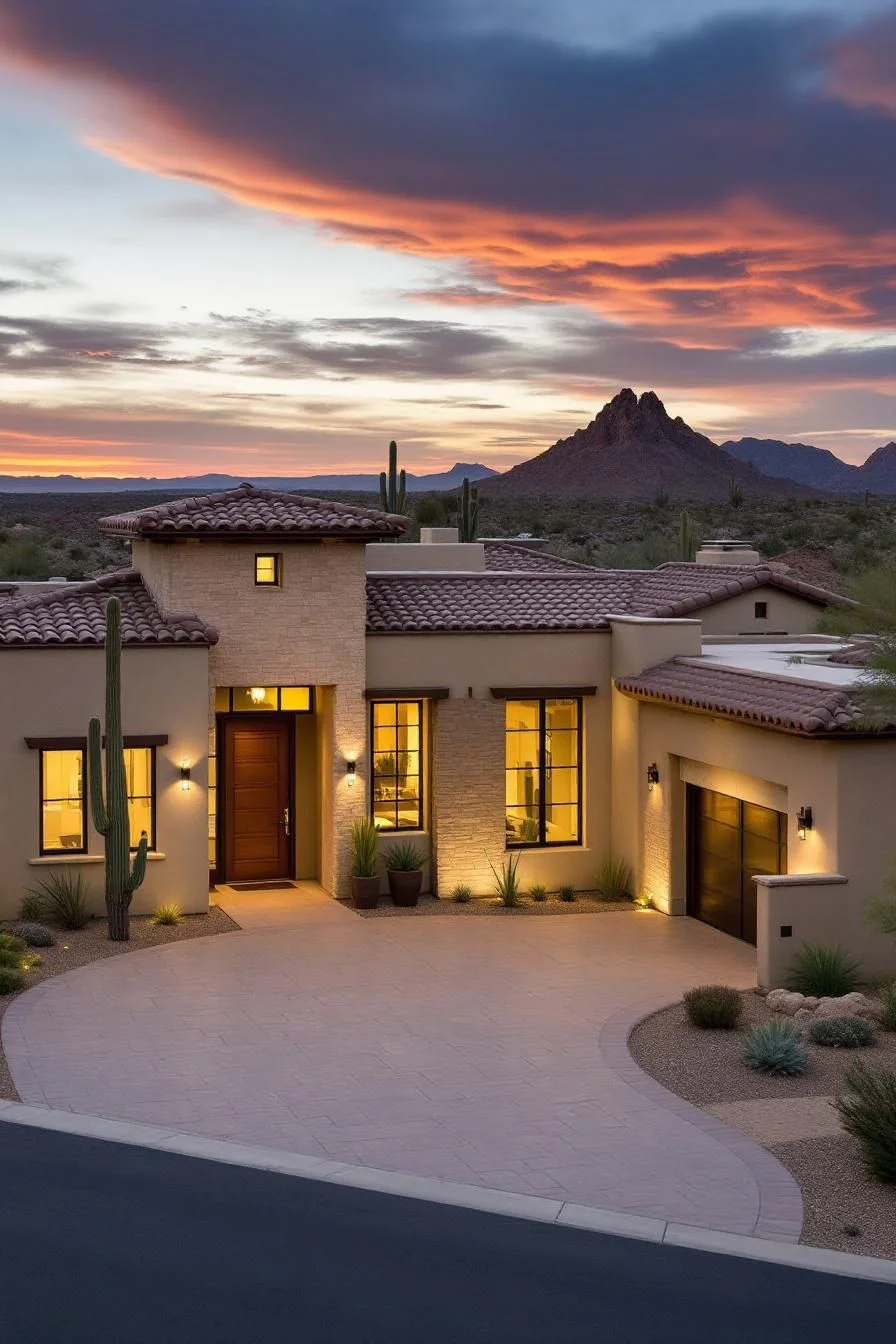 A Desert Home With Sunset Views