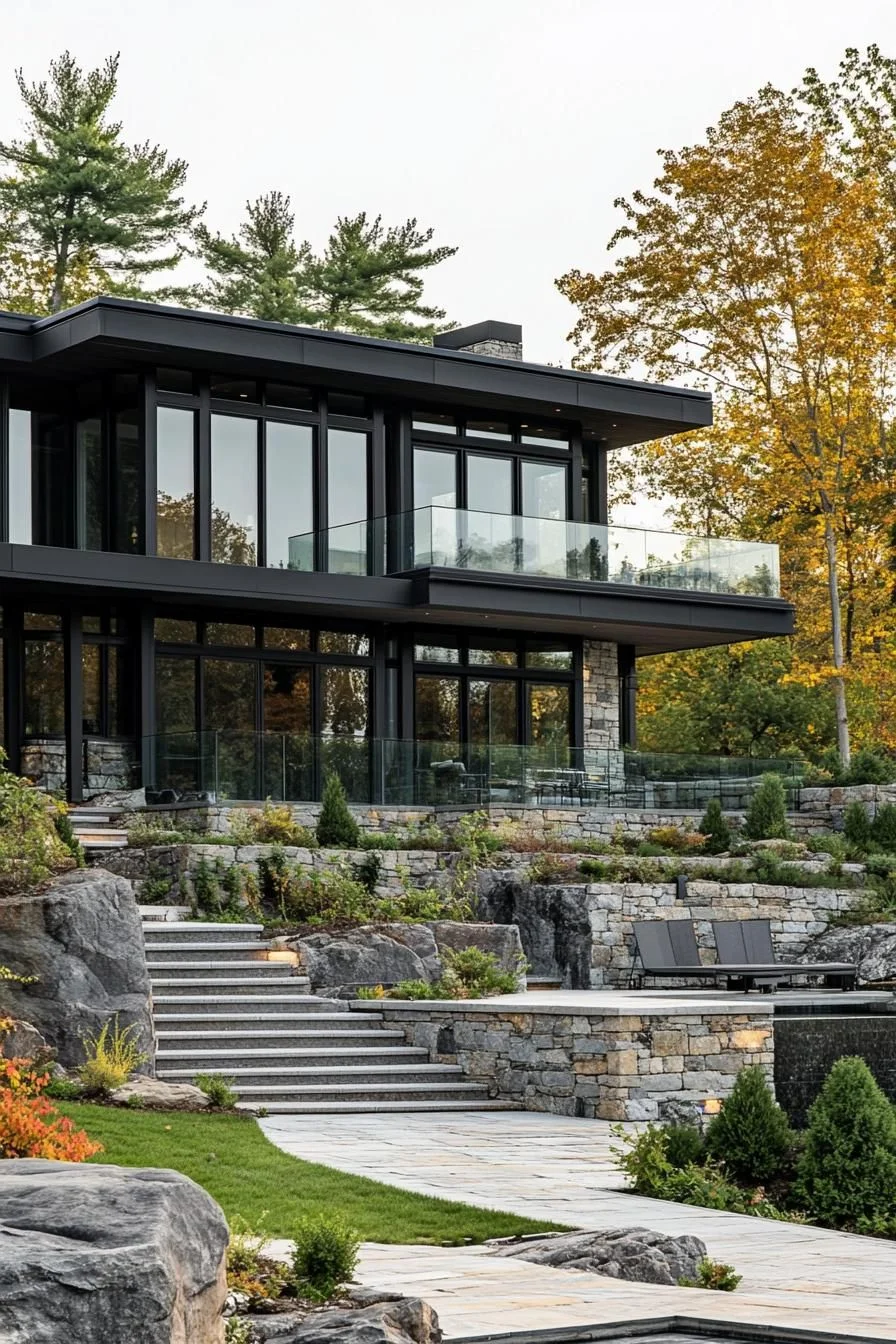 Glass Home With Autumn Views