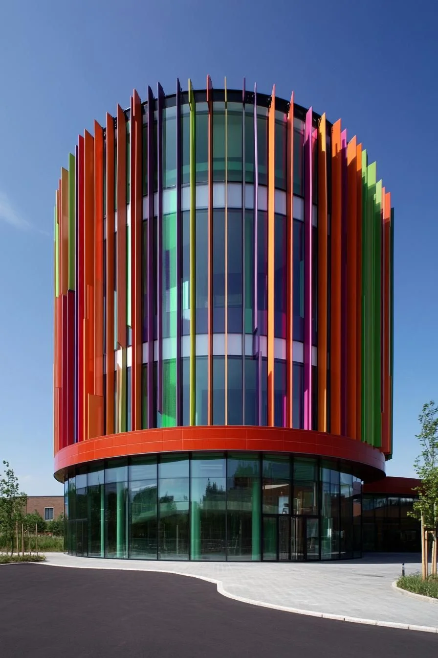 Colorful Stacked Tower Architecture