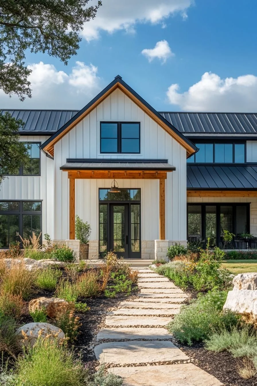 A Farmhouse Built Around Its Natural Setting