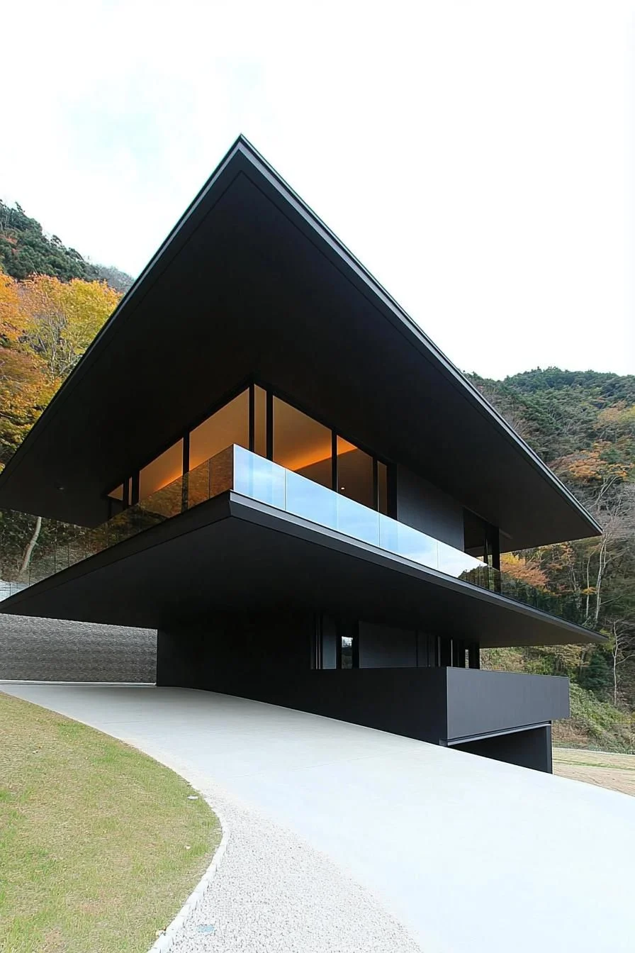 A Black Blade Cutting the Mountainside