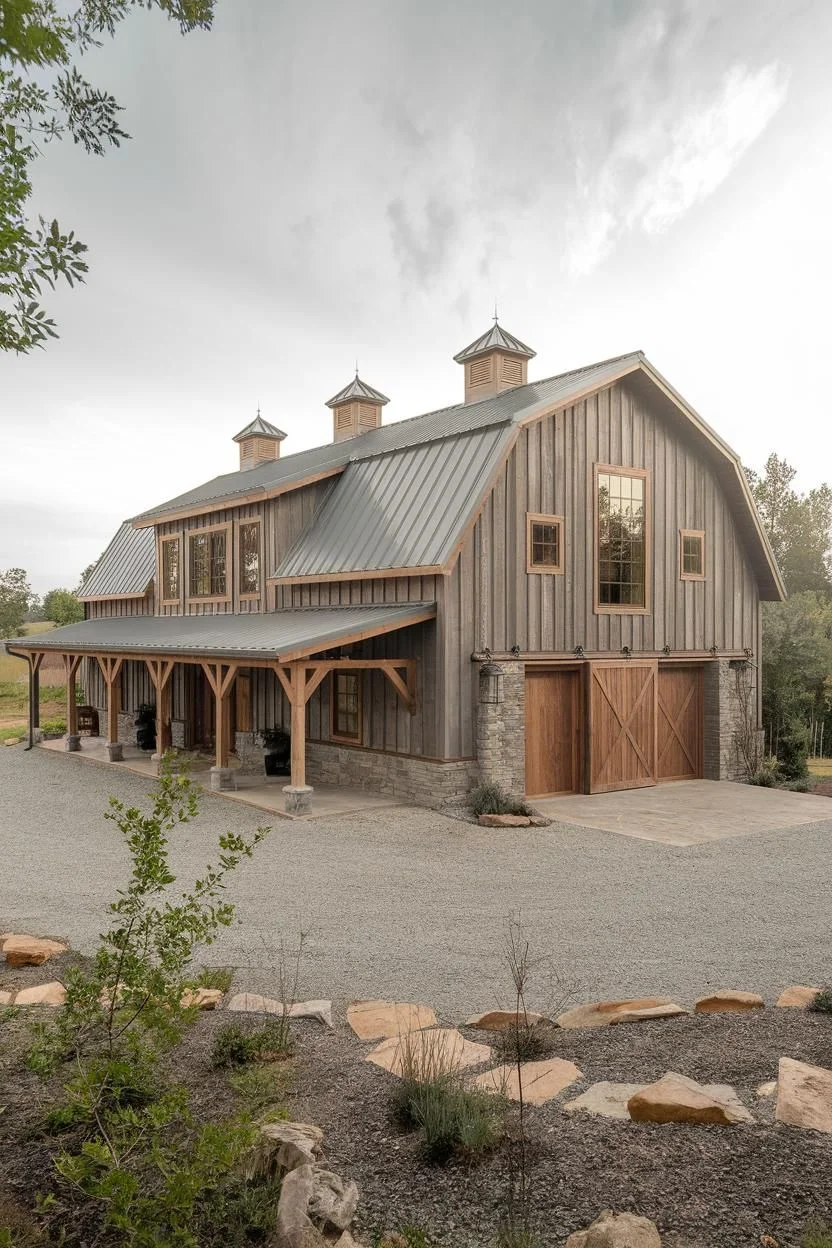 Rustic Ranch Timber Garage House