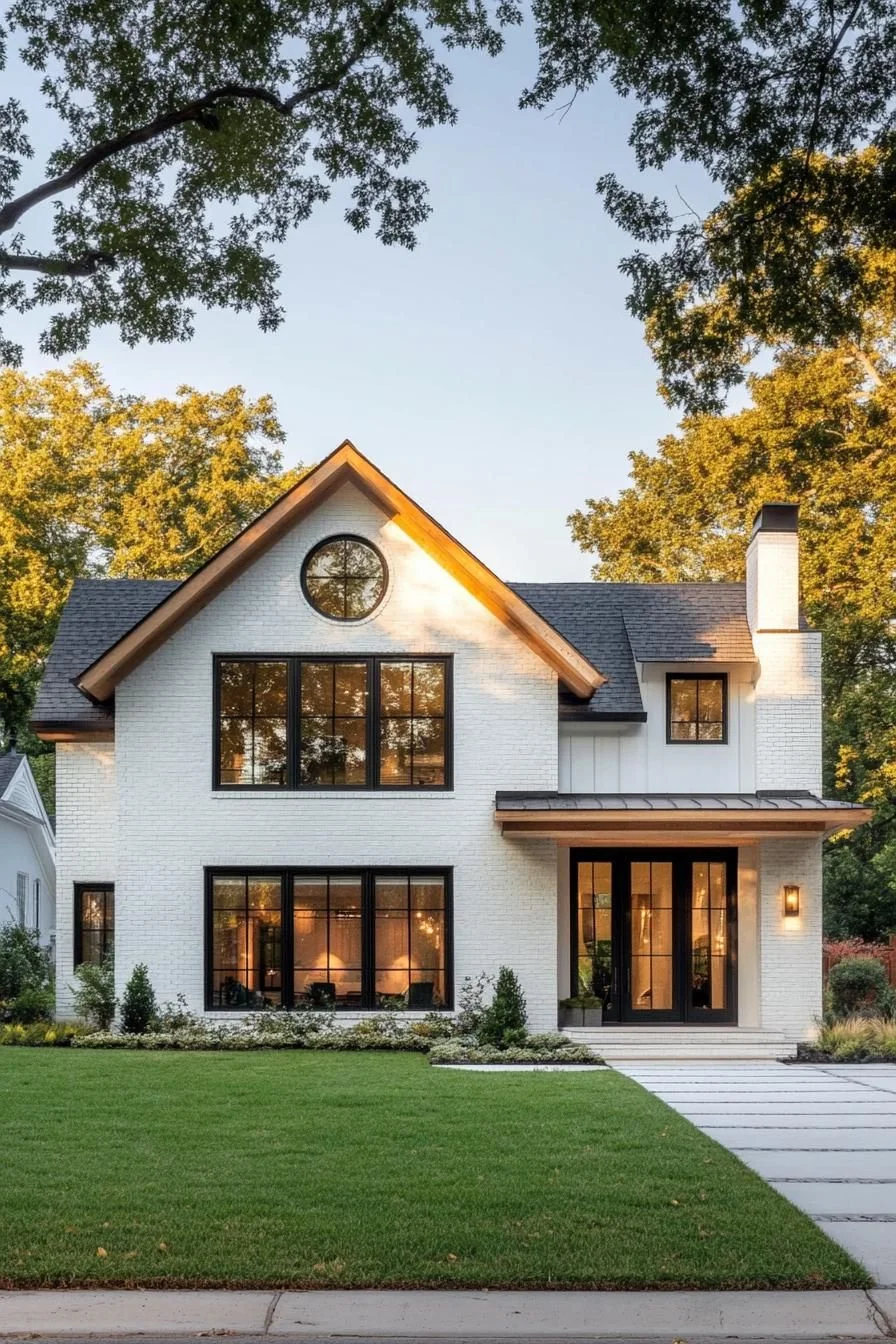 Sunlit Charm with Gabled Rooflines
